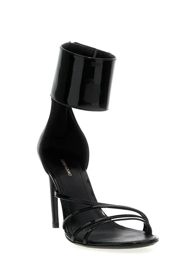 Shop Ferragamo 'clethra' Sandals In Black