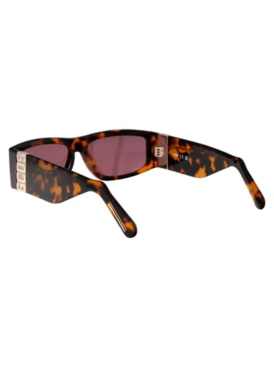 Shop Gcds Sunglasses In 52s Avana Scura/bordeaux