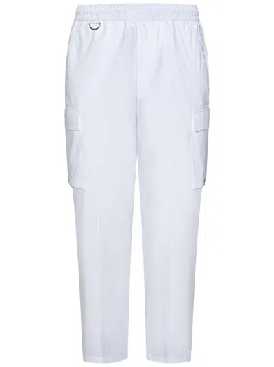 Shop Low Brand Trousers In Bianco