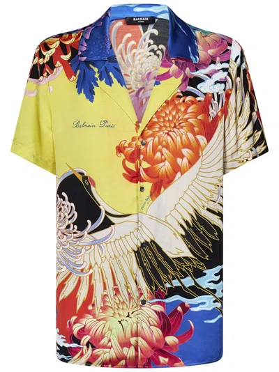 Shop Balmain Paris Shirt In Multicolor