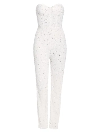 Shop Retroféte Women's Elodie Jumpsuit In Silver White