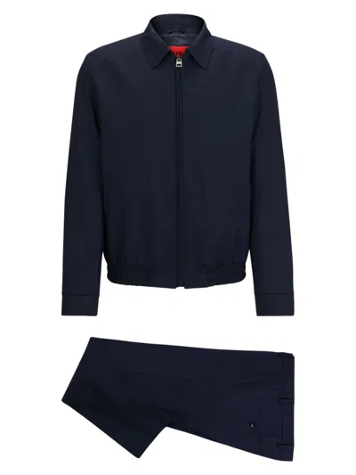 Shop Hugo Men's Modern-fit Suit In Dark Blue