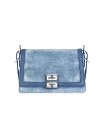 Shop Givenchy Women's Medium 4g Crossbody Bag In Denim In Medium Blue