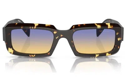 Shop Prada Eyewear Rectangular Frame Sunglasses In Multi