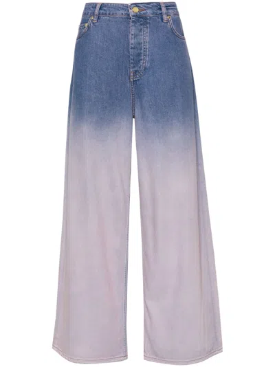 Shop Ganni Future Wide-leg Jeans In Blue