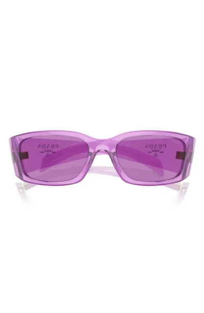 Prada 60mm Symbole Butterfly Sunglasses In Berry