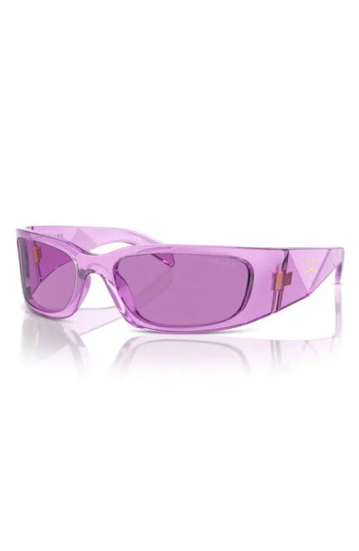 Prada 60mm Symbole Butterfly Sunglasses In Berry