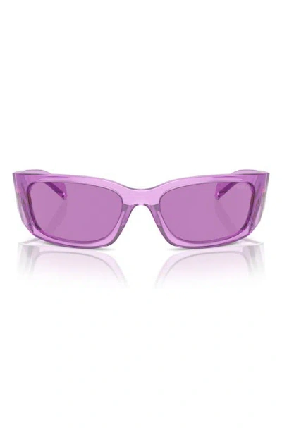 Shop Prada 60mm Symbole Butterfly Sunglasses In Berry