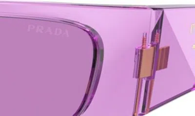 Prada 60mm Symbole Butterfly Sunglasses In Berry