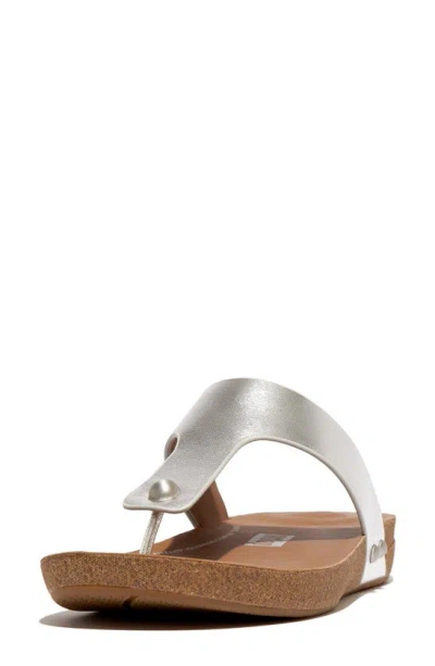 Shop Fitflop Iqushion Flip Flop In Silver