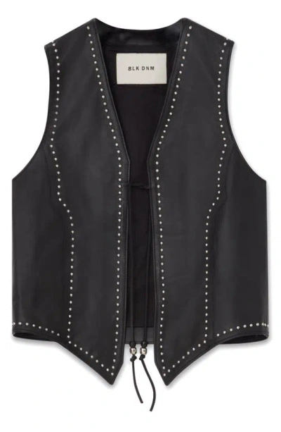 Shop Blk Dnm 67 Leather Vest In Black