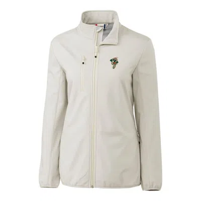 Shop Cutter & Buck Gray Greensboro Grasshoppers Clique Trail Stretch Softshell Full-zip Jacket