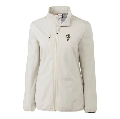 Shop Cutter & Buck Gray Greensboro Grasshoppers Clique Trail Stretch Softshell Full-zip Jacket