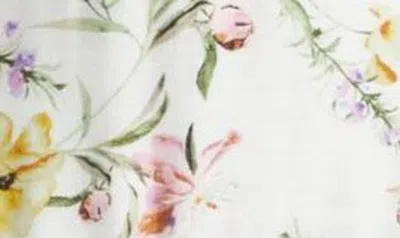 Chelsea28 Floral Tiered Puff Sleeve Maxi Dress In White Floral