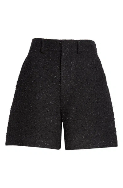Shop Junya Watanabe Glitter Tweed Shorts In Black