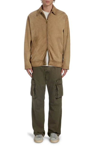 Shop Golden Goose Journey Leather Coach's Jacket In Dark Taupe