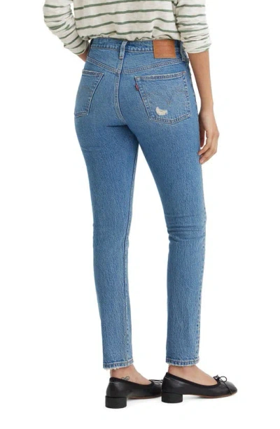 Shop Levi's 501® Ripped High Waist Skinny Jeans In Historically Blue