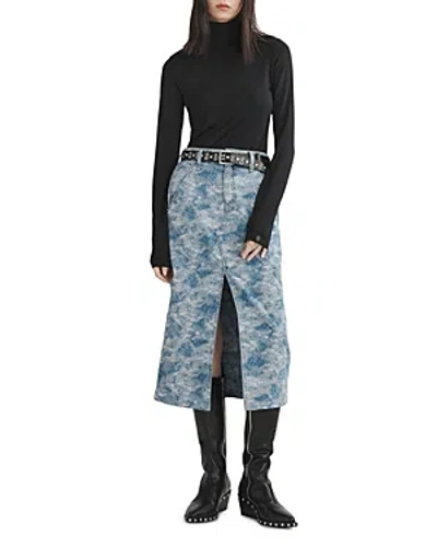 Rag & Bone Sid Denim Midi Skirt In Dnmjacq