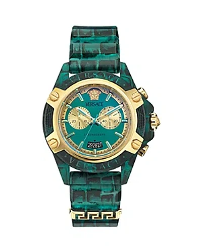 Shop Versace Icon Active Chronograph, 44mm In Blue