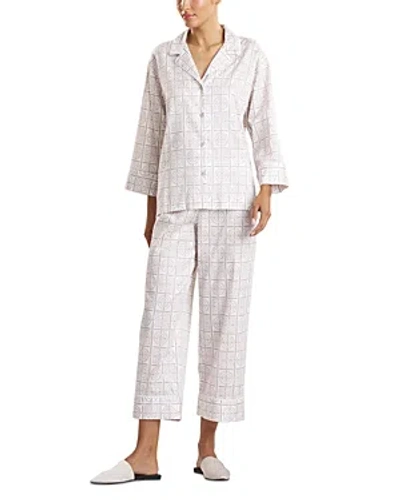 Shop Natori Cotton Pajama Set In Smoke Pearl
