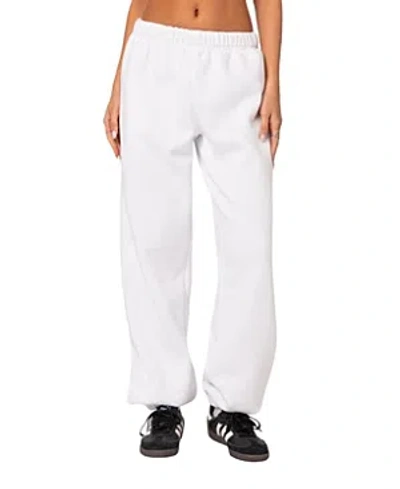 Shop Edikted Clark Oversized Sweatpants In White