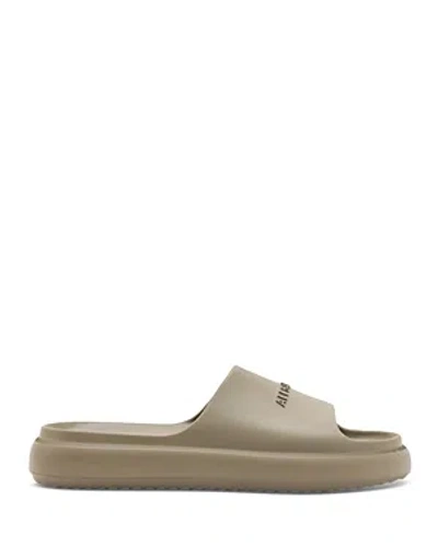 Shop Allsaints Men's Dune Slip On Slide Sandals In Grey
