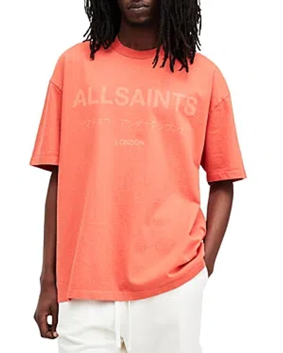 Shop Allsaints Laser Short Sleeve Tee In Sunburnt Orange