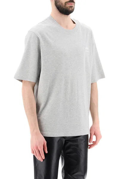 Shop Ami Alexandre Mattiussi Organic Cotton T-shirt In Grey