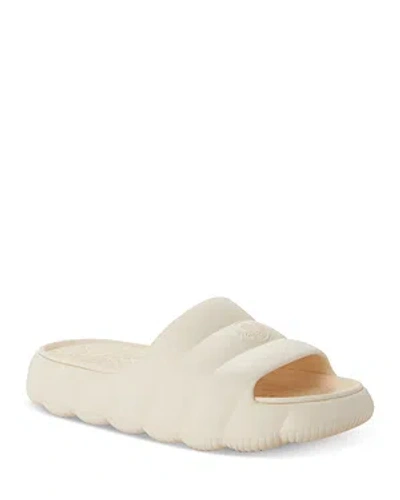 Moncler Ivory Eva Quilted Lilo Sliders In Natural