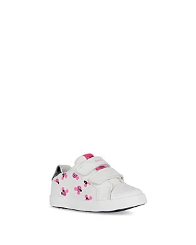Shop Geox Girls' Kilwi Disney Sneakers - Toddler In White/fucsia