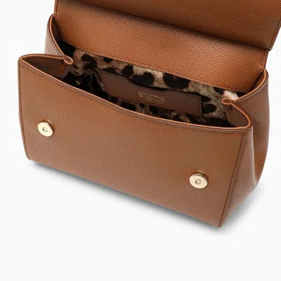 Shop Dolce & Gabbana Dolce&gabbana Beige Sicily Small Handbag In Brown