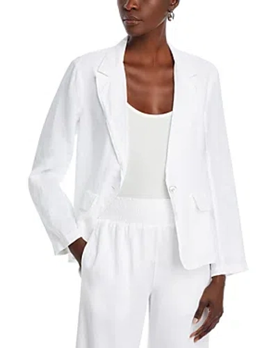 Shop Bella Dahl Linen Longline Blazer In White