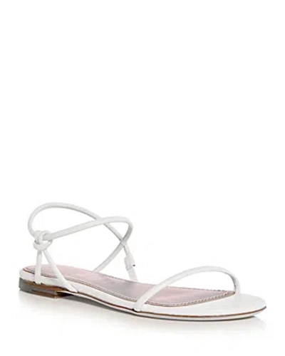Staud White Laurel Sandals In Paper