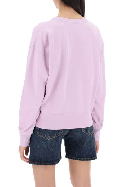 Shop Isabel Marant Shad Sweatshirt With Logo Embroidery In Pink