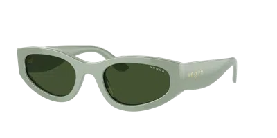 Vogue Eyewear Vo5585s Full Light Green Sunglasses In Dark Green