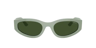 Shop Vogue Eyewear Woman Sunglasses Vo5585s In Dark Green