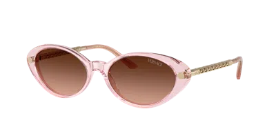 Shop Versace Woman Sunglasses Ve4469 In Pink Gradient Grey