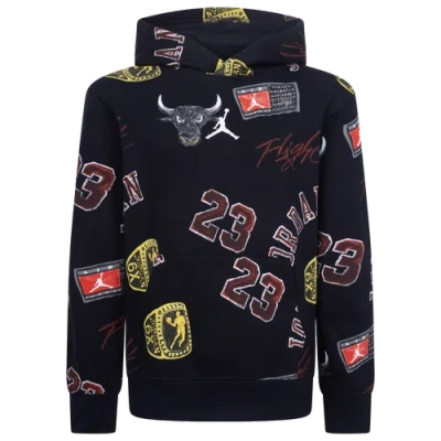 Shop Jordan Boys  Essentials Print Pullover In Black/red