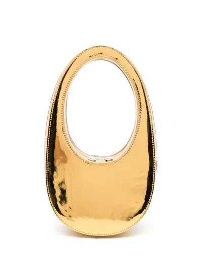 Shop Coperni Mini Swipe Metallic Handbag In Gold
