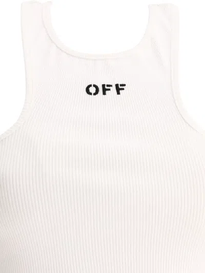 Shop Off-white Off White "off Stamp" Ribbed Tank Top