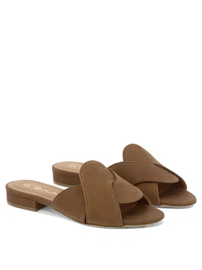 Shop Via Roma 15 "texas" Sandals In Brown