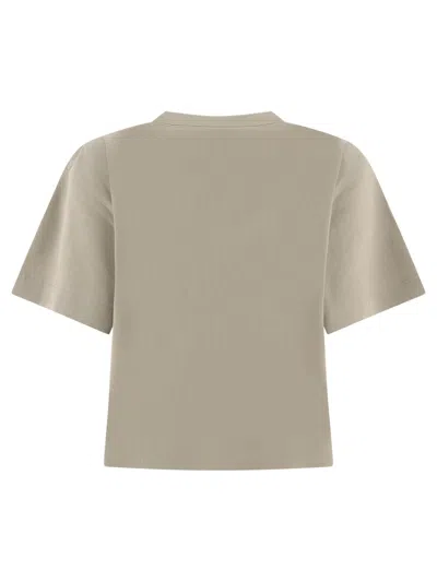 Shop Brunello Cucinelli "nature" Cropped T Shirt In Green