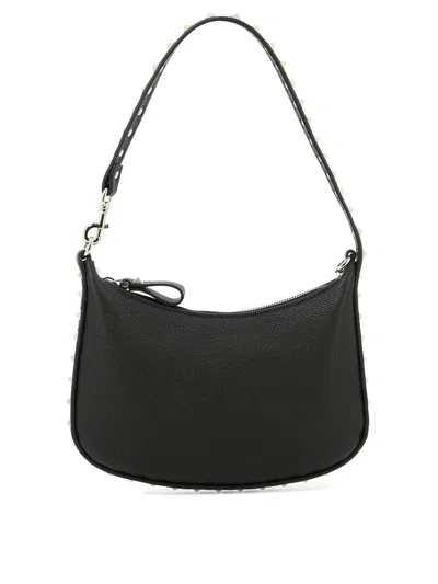 Shop Valentino Garavani "rockstud Mini" Shoulder Bag In 黑色的