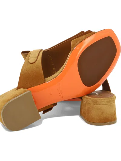 Shop Santoni "dua" Sandals In Brown