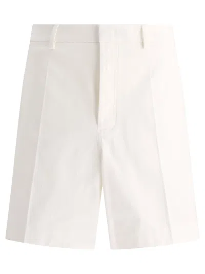 Shop Valentino Shorts With Rubberised V Detail In White