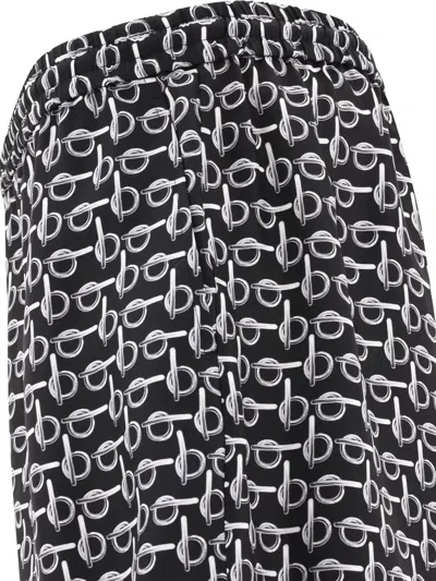 Shop Burberry Printed Shorts In Black