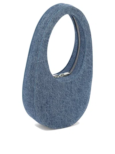 Shop Coperni "mini Swipe" Handbag In 蓝色的