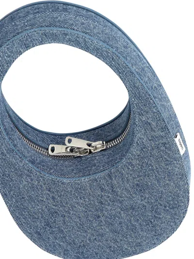 Shop Coperni "mini Swipe" Handbag In 蓝色的