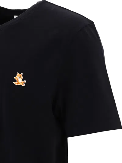 Shop Maison Kitsuné "chillax Fox" T Shirt In 黑色的