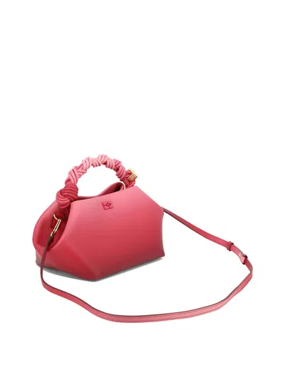 Shop Ganni "bou" Handbag In 紫红色